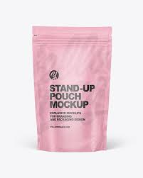 Download Kraft Paper Stand Up Pouch Mockup In Pouch Mockups On Yellow Images Object Mockups PSD Mockup Templates