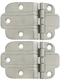 Pair Of Solid Brass Deco Style Offset Cabinet Hinges 1 1 2 X 2 1 2 Solid Brass Antique Hardware Deco