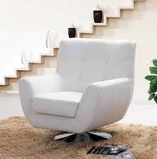 Modern White Swivel Lounge Chair Niko Modern Armchairs And Accent Chairs White Swivel Chairs Stylish Chairs Modern Swivel Chair