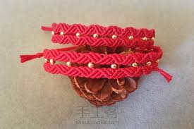 corde rouge simple et belle micro macrame macrame bracelets handmade