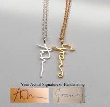 Sale 22 Off Actual Personalized Necklace Handwriting Jewelry Custom Necklace Vertical Pendant B Handwriting Jewelry Signature Necklace Custom Jewelry