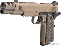 The 1911s have been received by the cmp. Kjw 656t Tactical 1911 Gas Blowback Pistol W Cnc Grip Muzzle Compensator Color Tan Airsoft Guns Gas Airsoft Pistols Evike Com Airsoft Superstore