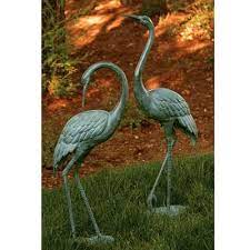 Shop our selection of beautiful bird garden statues and bird garden sculptures at allsculptures.com. Home Garden Statues Lawn Ornaments Blue Heron Garden Statue Metal Coastal Bird Outdoor Crane Egret Pond Sculpture