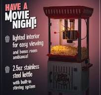 Nostalgia Popcorn Maker Machine - Professional Cart With 2.5 Oz Kettle  Makes Up to 10 Cups - Vintage Popcorn Machine Movie Theater Style - Red &  White