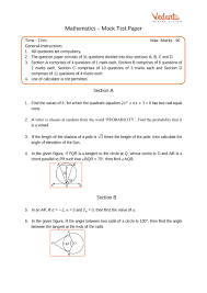 Cbse Sample Question Papers For Class 10 Maths Mock Paper 1 Question Paper Sample Question Paper Math