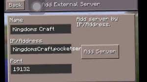 Ip may refer to any of the following: How To Get The Kingdoms Craft Server Minecraft Pocket Edition 0 11 1 Youtube