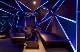 Blue Interior Led Bar Interior Design Bar Design Strip Lighting