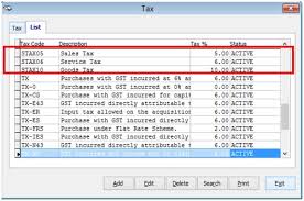 9.25 gl account code detail for gst. Sage Ubs Software August 2018