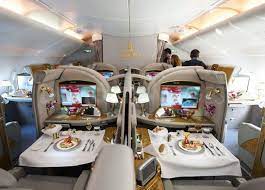 The Airbus A380 800 Is A Passenger Plane Made In France With Capacity For 853 Passengers In A Single Cla Private Jet Interior Emirates First Class Jet Interior