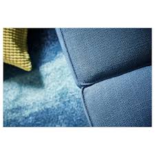 Kivik كنبة 3 مقاعد مع أريكة طويلة Hillared أزرق غامق Ikea