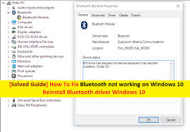 Reinstall Bluetooth Driver Windows 10 Bluetooth Windows 10 Windows