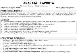 Interpreter Cv Sample Exemple Cv Idee Cv Resume