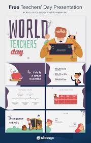 Free World Teachers Day Presentation Teachers Day Powerpoint Design Templates Powerpoint Background Design