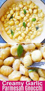 Creamy Garlic Parmesan Gnocchi Recipe Yummly Recipe Gnocchi Recipes Easy Recipes Gnocchi Recipes
