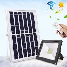 Tgd 10w Ip65 Waterproof Solar Power Flood Light 30 Leds Smart Light With Solar Panel Remote Control Flood Lights Solar Panels Smart Lighting