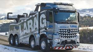 Abschleppwagen Mercedes Benz 4151 Arocs 8x4 Larag Mercedes Truck Mercedes Benz Trucks Big Trucks