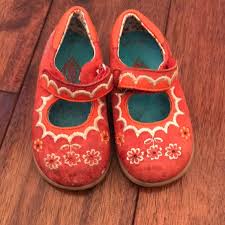 Toddler Oilily Mary Jane Style Shoes W Embroidery