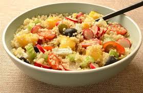 Salade De Quinoa Aux Peches Et Legumes Ma Cuisine Sante Recette Salade De Quinoa Salade Cuisine