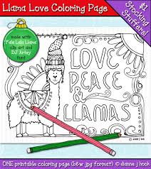 Only positive encouraging messages of love & peace please. This Fun Coloring Page Is Full Of Love Peace And Llamas Happy Holly Daze From Dj Inkers