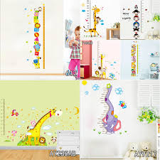 Us 8 69 Awoo Large Size Cartoon Child Height Chart Wall Stickers Animal For Kids Nursery Rooms In Wall Stickers From Home Garden On