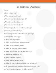 Birthday Interview Questions For Kids Or Grownups Great Things To Leave To Your Kids So T With Images Birthday Interview Birthday Interview Questions Birthday Questions