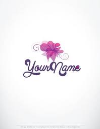 Exclusive Design Luxury Purple Flower Logo Compatible Free Business Card Online Logo Design Custom Logo Design Flower Logo Beauty Logo Design Flower Logo Design