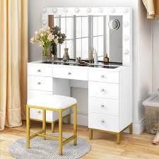 Dwvo Vanity Table Set With Lighted