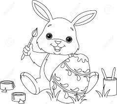 coloriage d un lapin de paques peinture oeuf clip art libres droits vecteurs et illustration image 6523404 noms pages woody