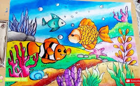 Dalam episode kali ini kita akan menggambar dan mewarnai pemandangan dasar laut dengan oil pastel. Menggambar Dan Mewarnai Pemandangan Bawah Laut Dengan Crayon Oil Pastel Gradasi Warna Cute766