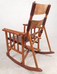 But they can also be created from injection moulded plastic, fabric. Mid Century Modern Costa Rican Leather Campaign Folding Rocking Chair For Sale At 1stdibs