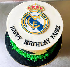 (remember to add the buyers notes to the name, age and any other change. Real Madrid Themed Cake Once Upon A Cake