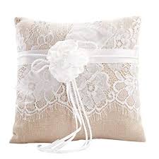 Cuscino portafedi particolare con ricami di pizzo vendita online misura 18 cm x 18 cm. Amazon It Cuscini Portafedi
