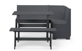 Labrenda 2 piece dining set dining set includes corner bench and stable table. Newport Corner Dining Set Anthracite Julian Bowen Limited