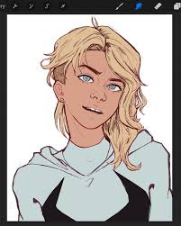 Gwen Stacy // Ghost-Spider // Spider-Gwen been getting back in the art  grind finally. did this one in mostly one sitting lol i love her sm  🫶🏻🫶🏻🫶🏻🫶🏻🕸️🤍🩷🖤🩵 🕷️saves and shares appreciated🕷️ ‼️DO