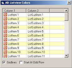 alternate listview row colors by bugzy from psc cd