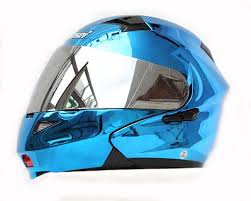 Masei 815 Blue Chrome Modular Flip Up Motorcycle Arai Helmet Free Shipping Worldwide Cool Bike Helmets Blue Motorcycle Motorbike Helmet