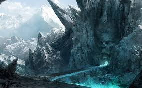 Dark Digital Art Fantasy Art Ice Landscape Mountain Nature Path Hd Wallpaper Wallpaperbetter Man walking towards place covered in fire digital wallpaper. dark digital art fantasy art ice