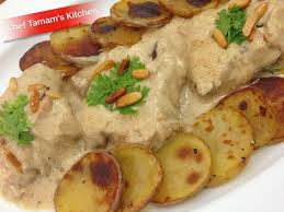 Certified Food Influencer On Instagram Pan Seared Hamour Fish Fillet Baked In Sesame Paste Yogurt Sauce And Healthy Dishes Baked Potato Slices Fish Fillet