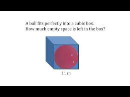Volume Of The Empty Space In A Cubic Box With A Ball Inside Youtube