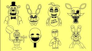 The first generationnote freddy, bonnie, foxy, chica, golden freddy (five nights at freddy's). How To Draw Five Nights At Freddy S 2 Characters Bonnie Chica Foxy Old Bonnie Mangle Youtube