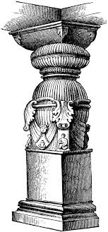 Pin By Cindy Price On Black White Graphics Printables Rock Temple Pillars Clip Art