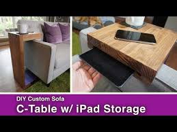 How To Make A Sofa C Table We Made This Sofa Table For Steph S New Sofa The Table Is Highly Customizable To Your Own Needs Cha In 2020 Diy Sofa Ipad Storage