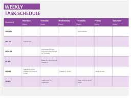 Get Microsoft Weekly Task List Excel Xls Template Excel Xls Templates Schedule Templates Task List Weekly Schedule
