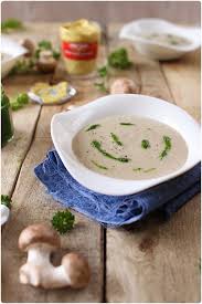 Veloute De Champignons De Paris A La Moutarde Chefnini Recette Veloute Champignon Cuisson Des Aliments Recettes De Cuisine