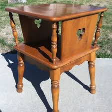 Ethan Allen Heirloom Maple Clover Side Table Wooden Couch Side Table Maple Furniture