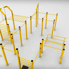 Royalty Free Street Workout Park Gym Low Poly 3d Model By Kreatura Available Formats 3dexport Com Street Workout Gym Setup Calisthenics Gym