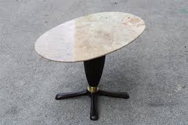 Accent your living room with a coffee, console, sofa or end table. Italian Oval Mahogany Brass And Marble Coffee Table 1950s For Sale At Pamono