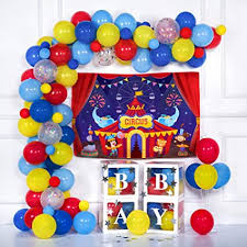 See more ideas about carnival decorations, carnival birthday 100x shiny plastic stars hanging foil balloon swirl tinsel wedding party decor blue/gold/silver greek party supplies halloween party. Amazon Com Toohoo Carnival Theme Party Decorations Circus Theme Party Decorations Carnival Party Decorations Supplies Kit Circus Party Decorations Circus Backdrop Toys Games