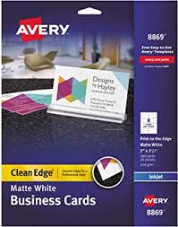 And, with our special quick&clean™ technology, it's fast to separate the cards leaving perfectly smooth edges for a professional. Amazon Com Avery 8869 Print To The Edge True Print Business Cards Inkjet 2x3 1 2 White Pack Of 160 Business Card Stock Office Products