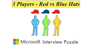 Red Hat Vs Blue Hat Puzzle Microsoft Interview Puzzles Youtube
